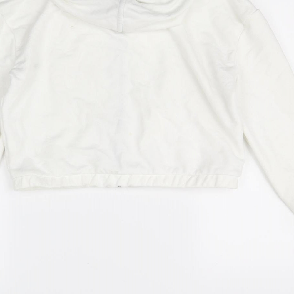 River Island Girls White   Pullover Hoodie Size 11-12 Years