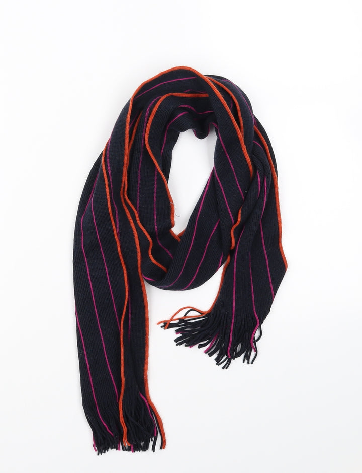 Preworn Unisex Black Striped Scarf Scarves & Wraps One Size
