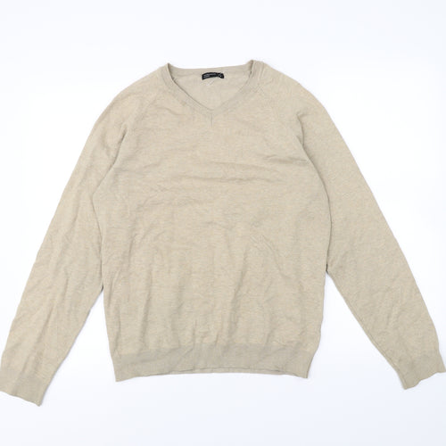 Cedar Wood State Mens Beige   Pullover Sweatshirt Size M