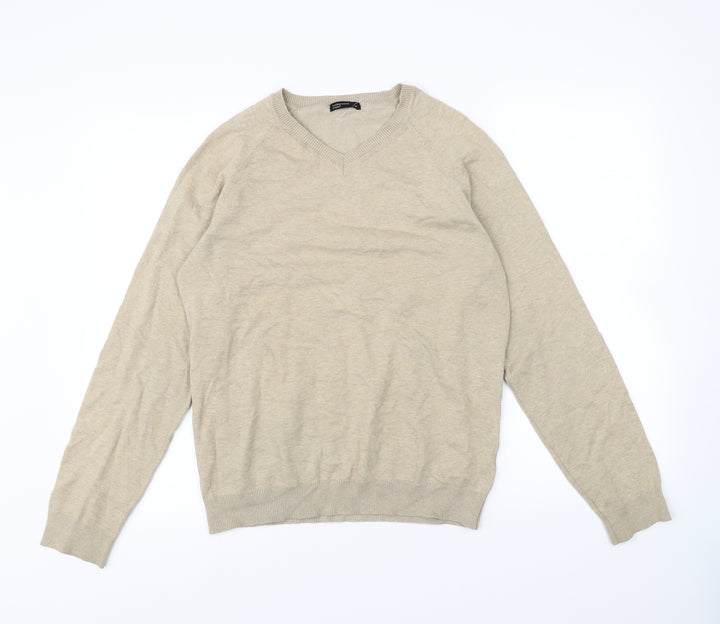 Cedar Wood State Mens Beige   Pullover Sweatshirt Size M