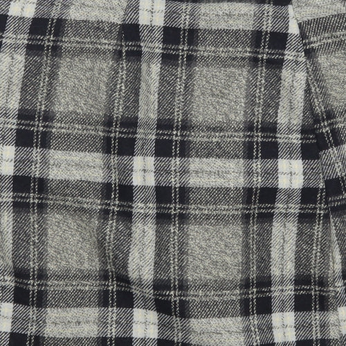 TU Womens Black Plaid  Skater Skirt Size 14