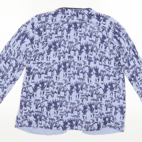 heyton Womens Blue Floral  Cardigan Jumper Size S