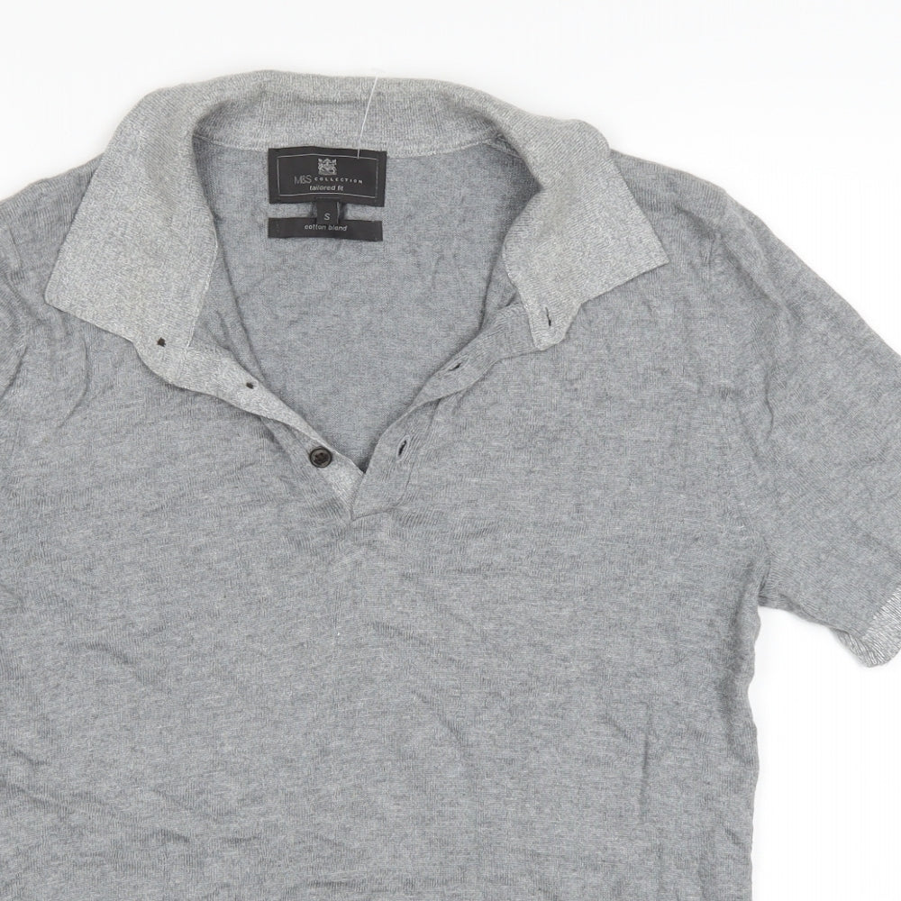 Marks and Spencer Mens Grey    Polo Size S