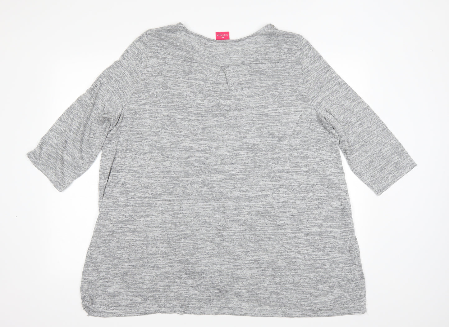 Together Womens Grey   Basic Blouse Size 3XL