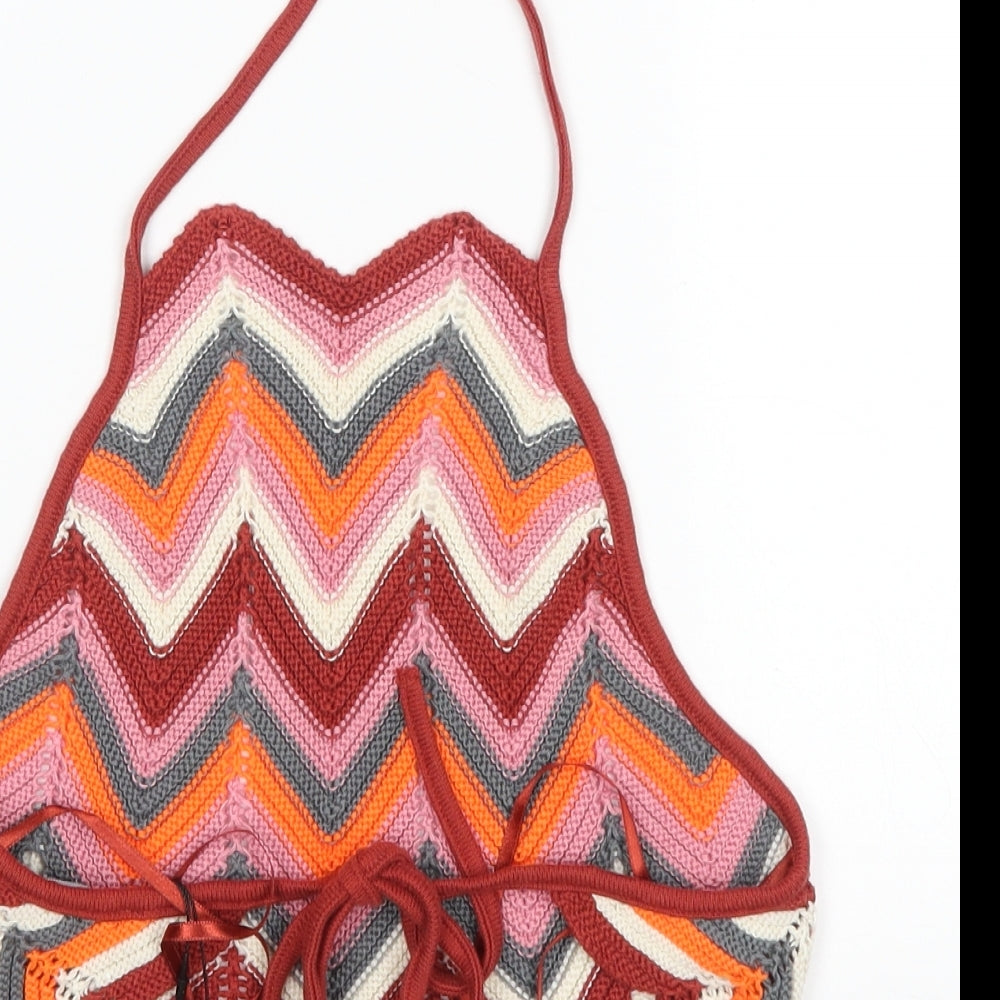 Primark Womens Red Striped  Camisole Tank Size M