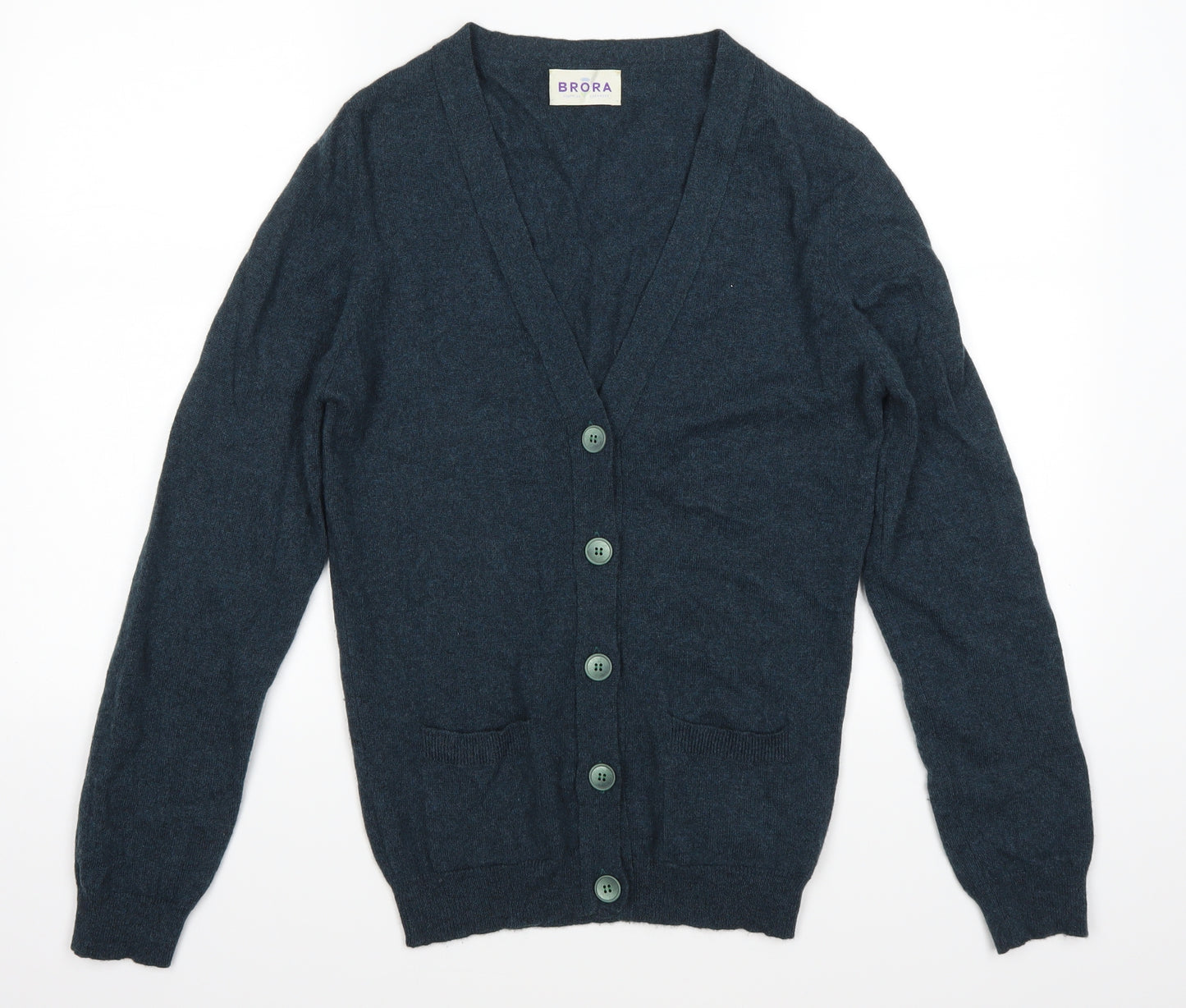 Brora Womens Blue   Cardigan Jumper Size 10