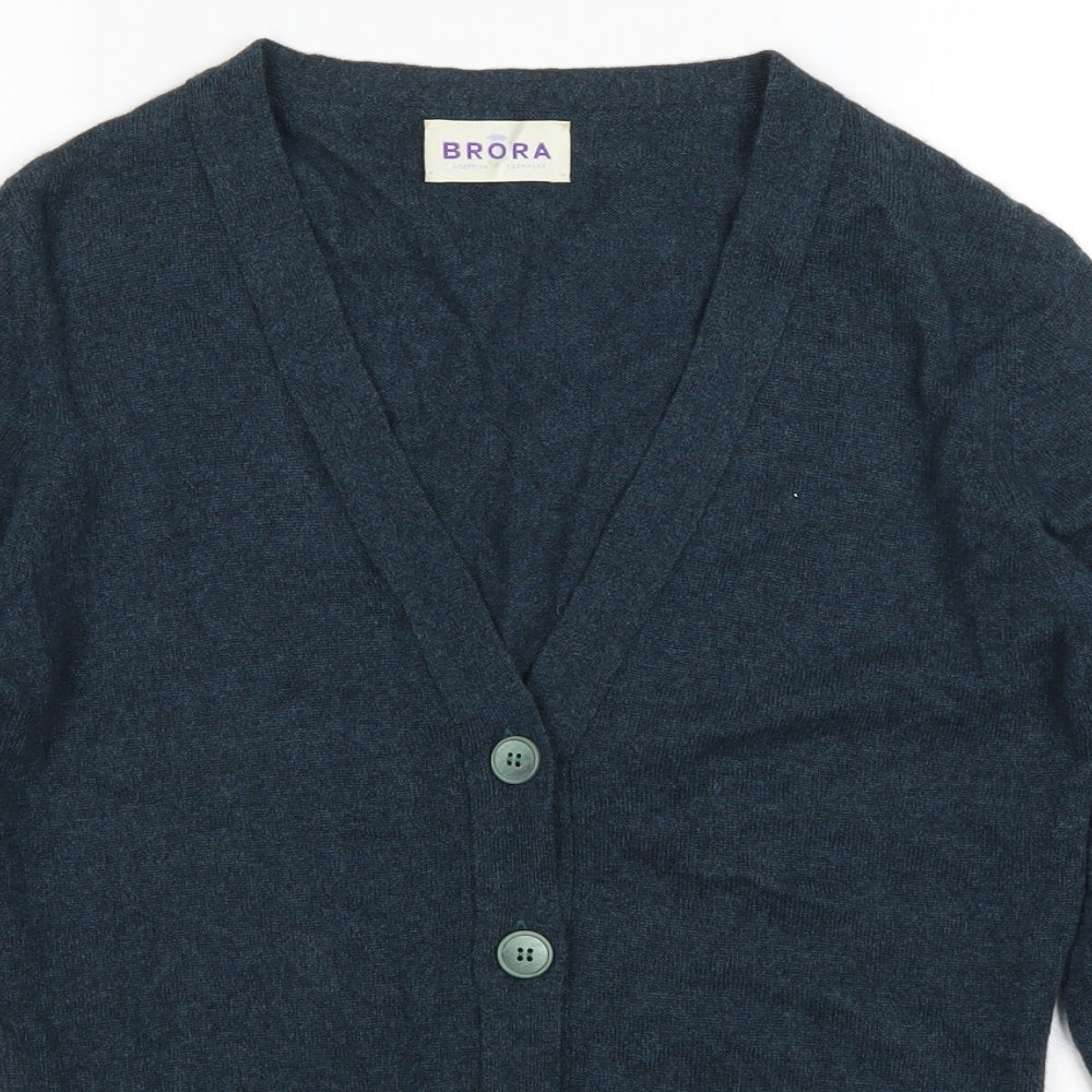 Brora Womens Blue   Cardigan Jumper Size 10