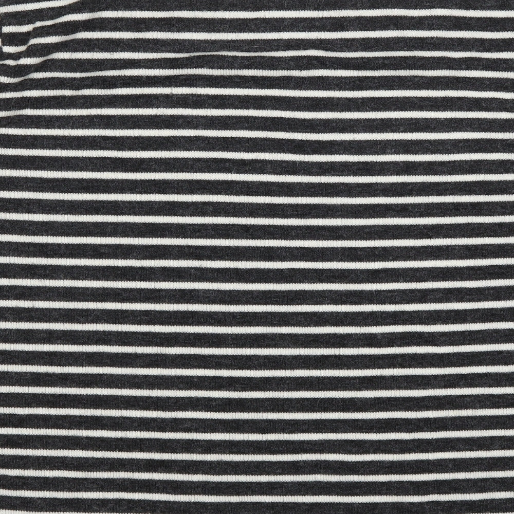 New Look Womens Grey Striped  Pullover Jumper Size 20