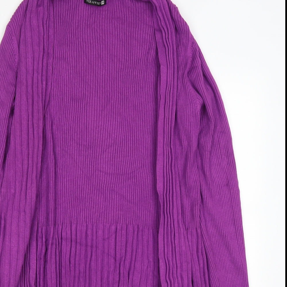 Viz A Viz Womens Purple   Cardigan Jumper Size 14