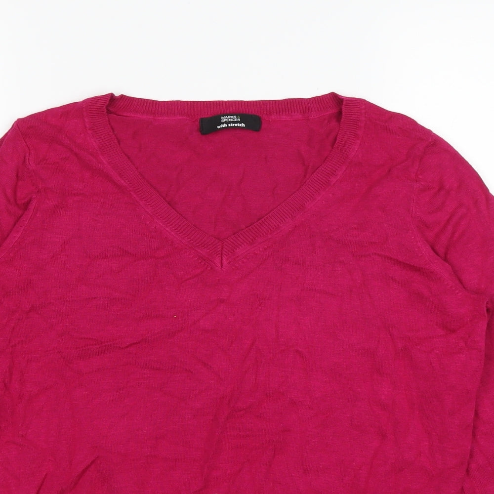 Marks and Spencer Womens Pink   Pullover Jumper Size 12