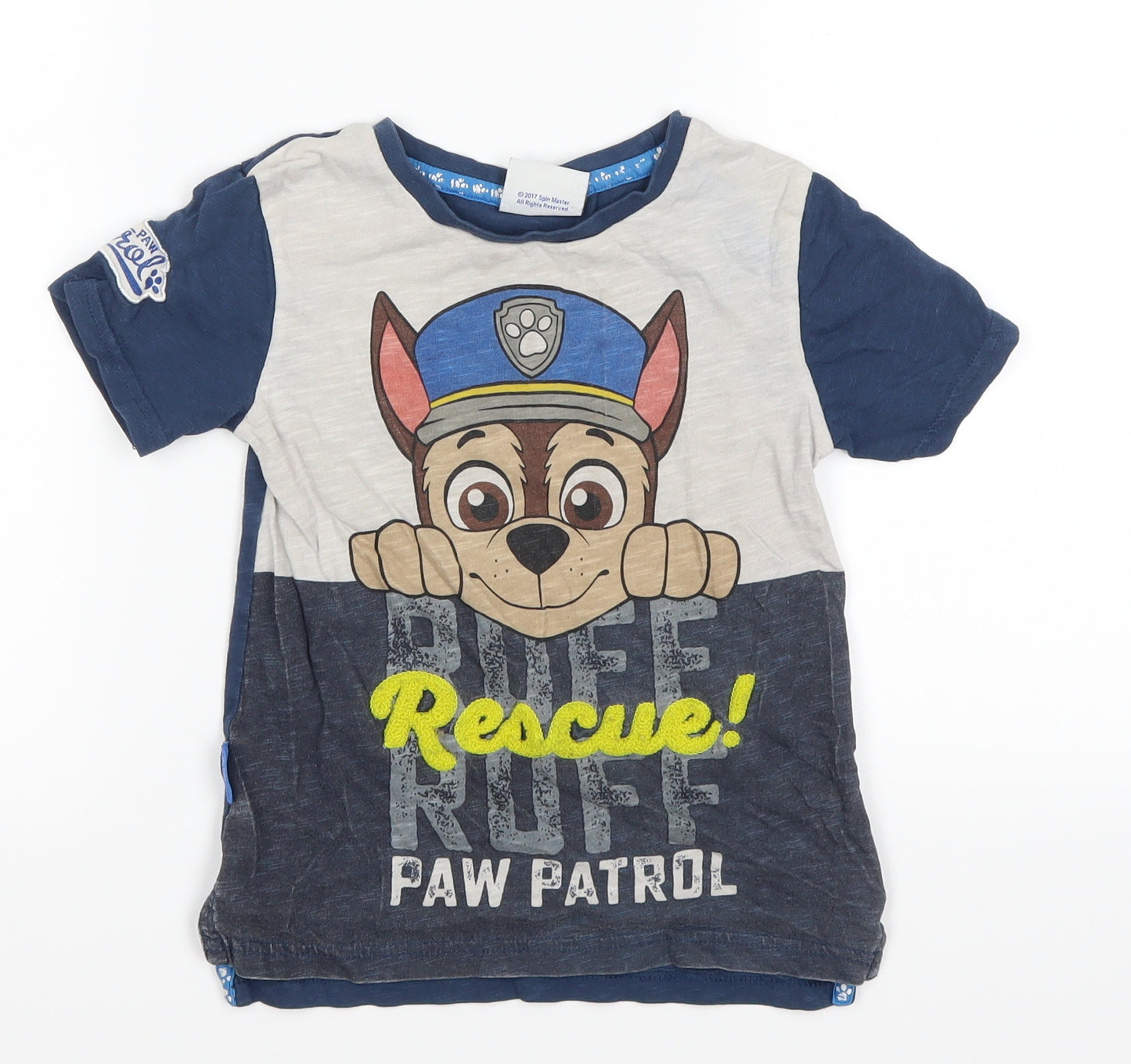 TU  Boys Blue   Basic T-Shirt Size 3-4 Years  - PAW PATROL