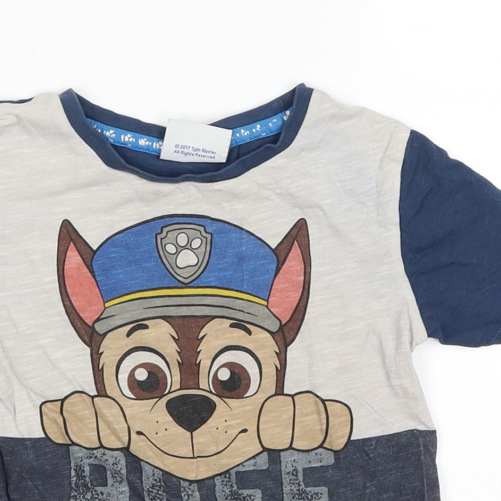 TU  Boys Blue   Basic T-Shirt Size 3-4 Years  - PAW PATROL