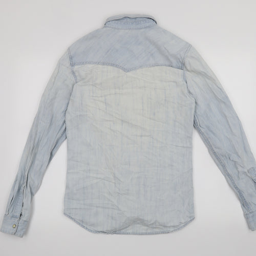Topman Mens Blue    Button-Up Size S