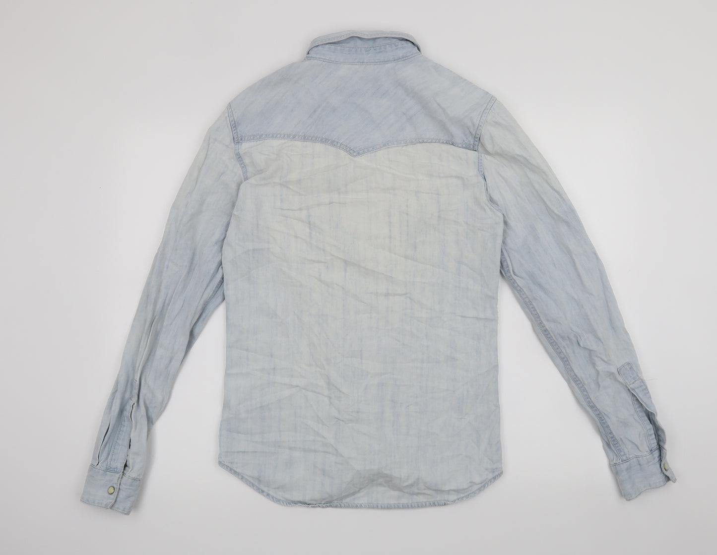 Topman Mens Blue    Button-Up Size S