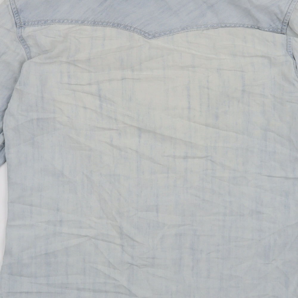 Topman Mens Blue    Button-Up Size S