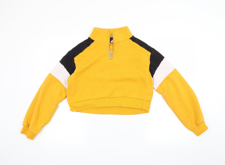 H&M Womens Orange Pullover Jumper Size XS