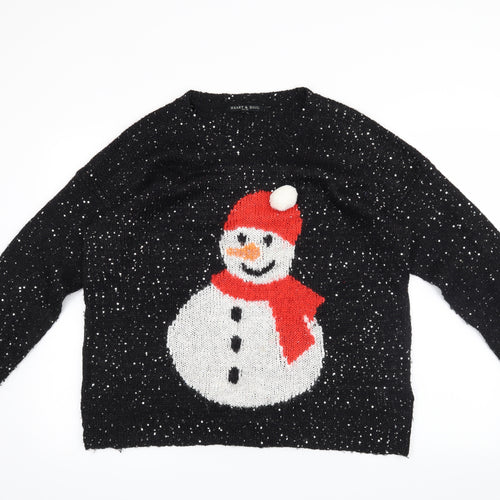 Heart & Soul Womens Black   Pullover Jumper Size 16
