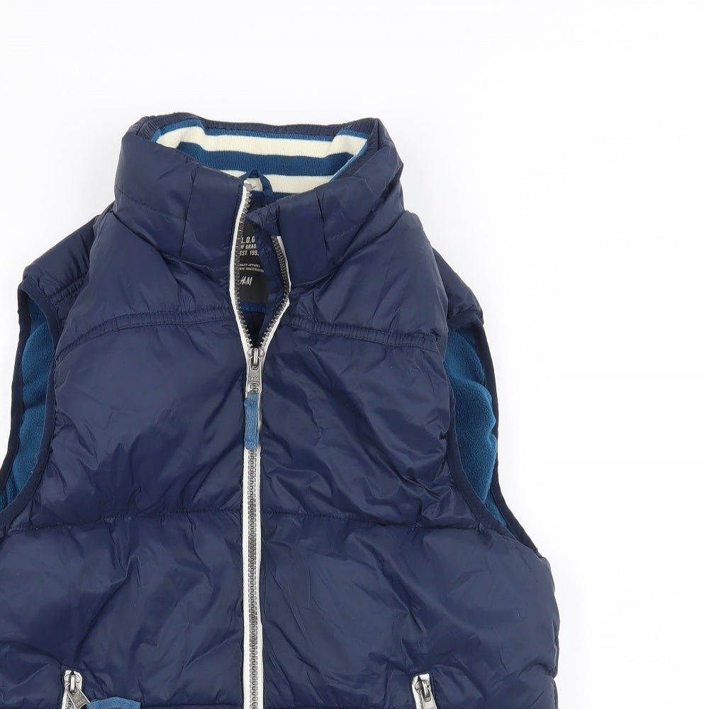 H&M Boys Blue   Jacket Waistcoat Size 14 Years