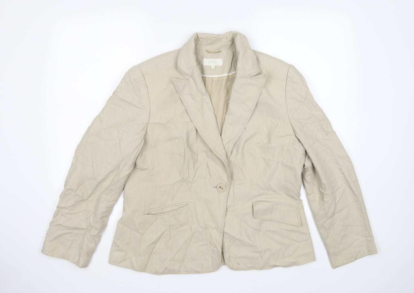Marks and Spencer Womens Beige   Jacket  Size 18