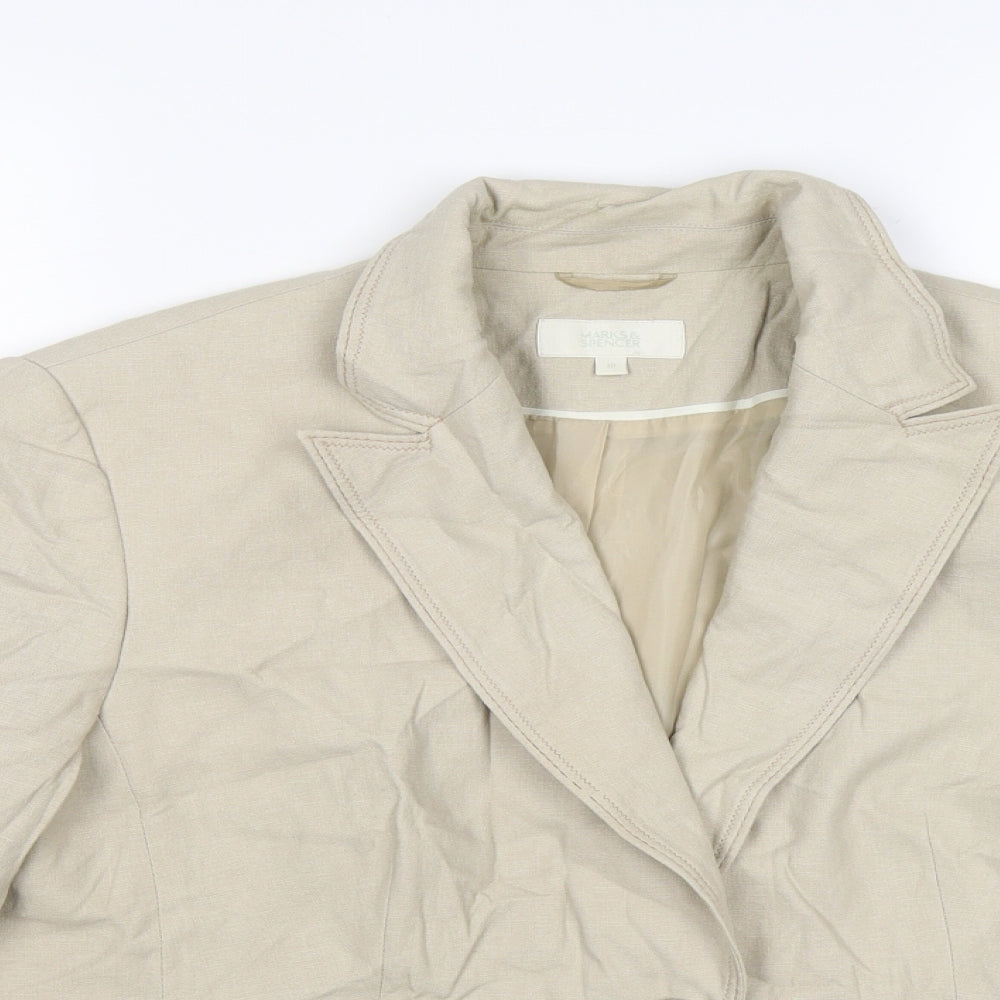 Marks and Spencer Womens Beige   Jacket  Size 18