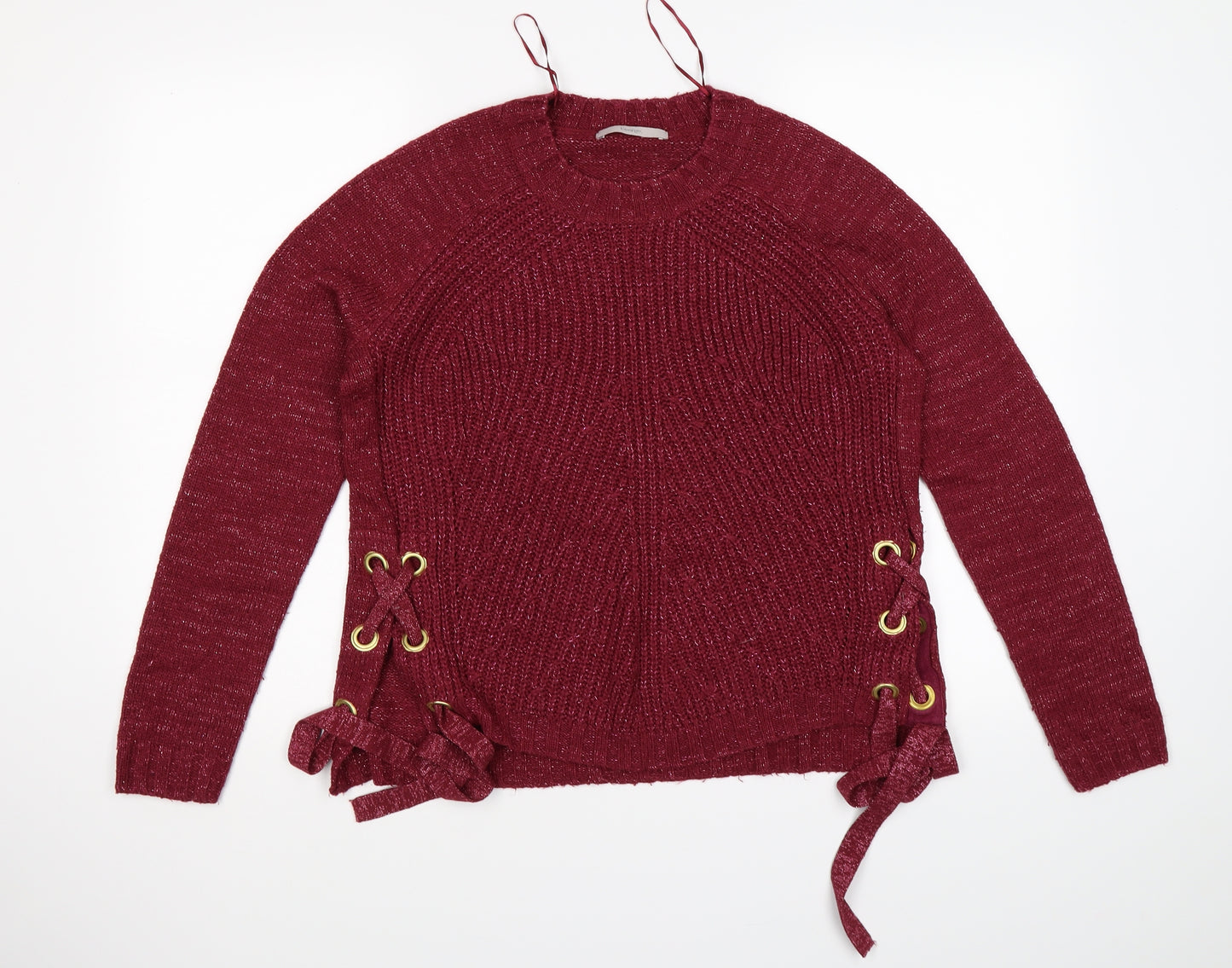 George Womens Red  Knit Pullover Jumper Size 12