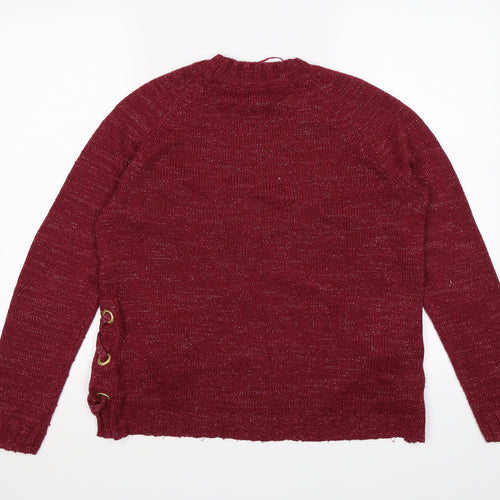 George Womens Red  Knit Pullover Jumper Size 12