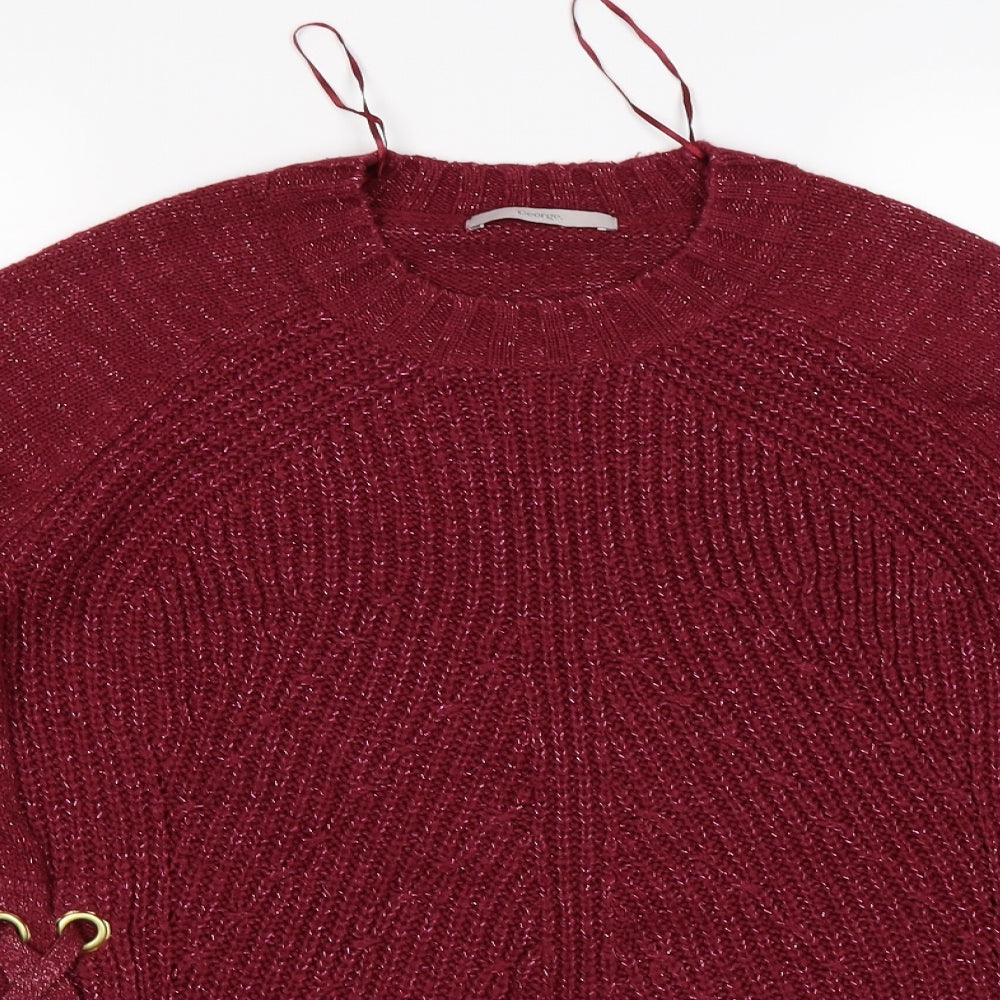 George Womens Red  Knit Pullover Jumper Size 12