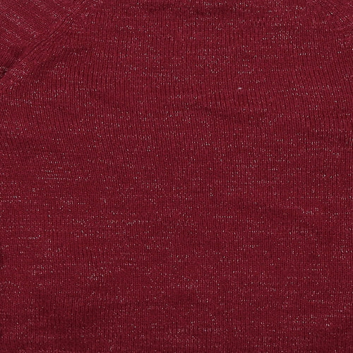 George Womens Red  Knit Pullover Jumper Size 12