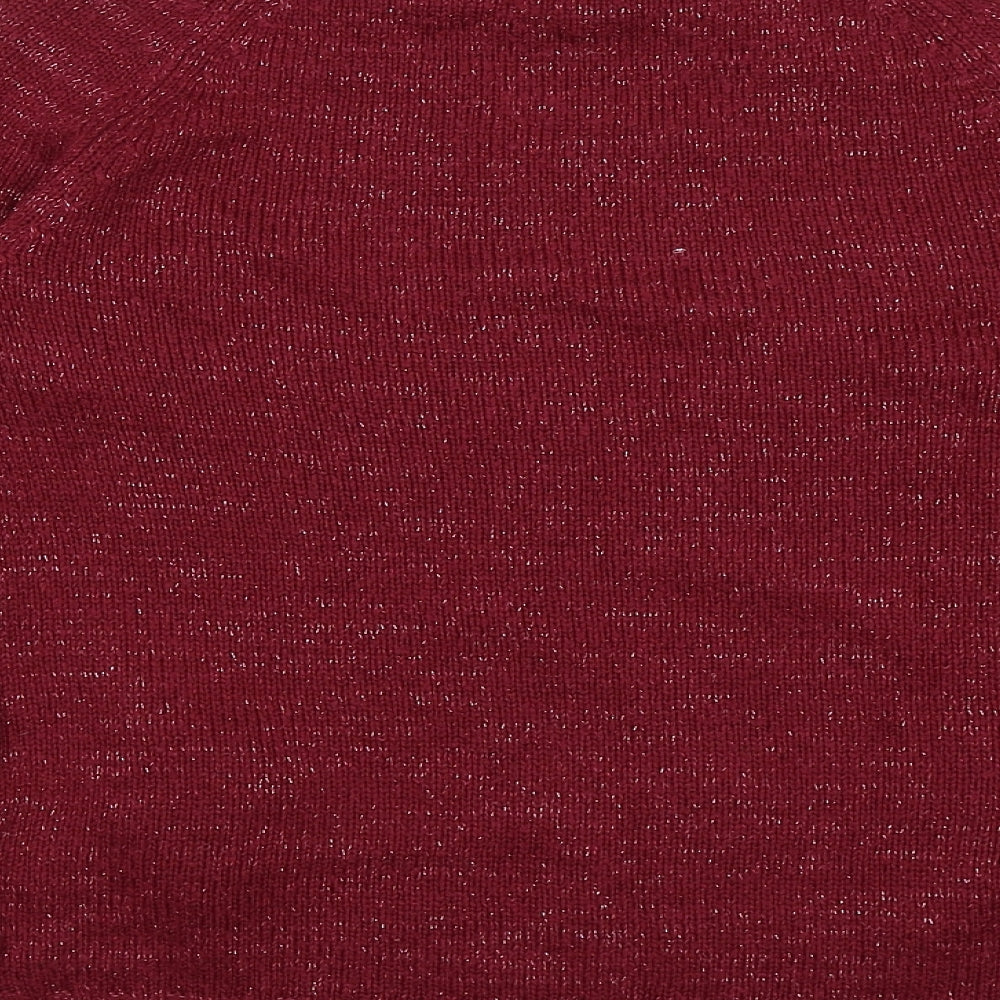 George Womens Red  Knit Pullover Jumper Size 12