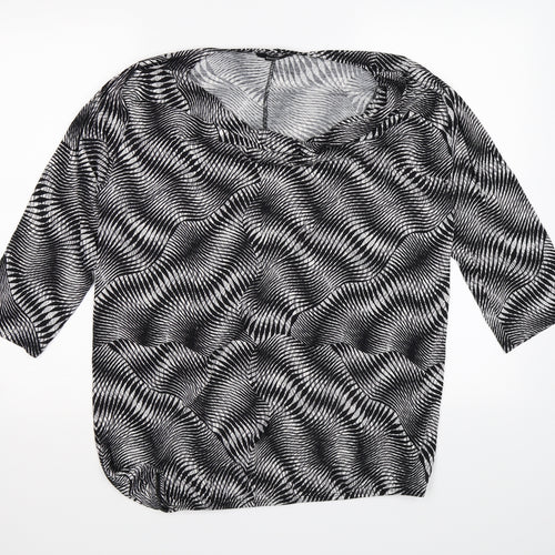 George Womens Black Striped  Basic Blouse Size 20