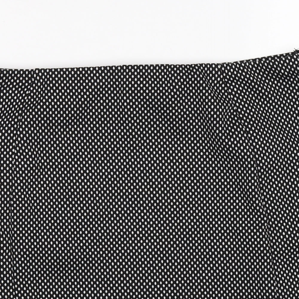 Matalan Womens Black Polka Dot  Straight & Pencil Skirt Size 14