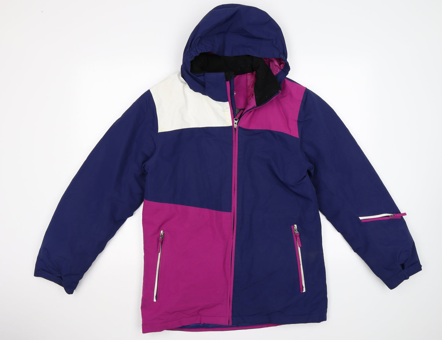 Crane Womens Purple Striped  Rain Coat Coat Size 16