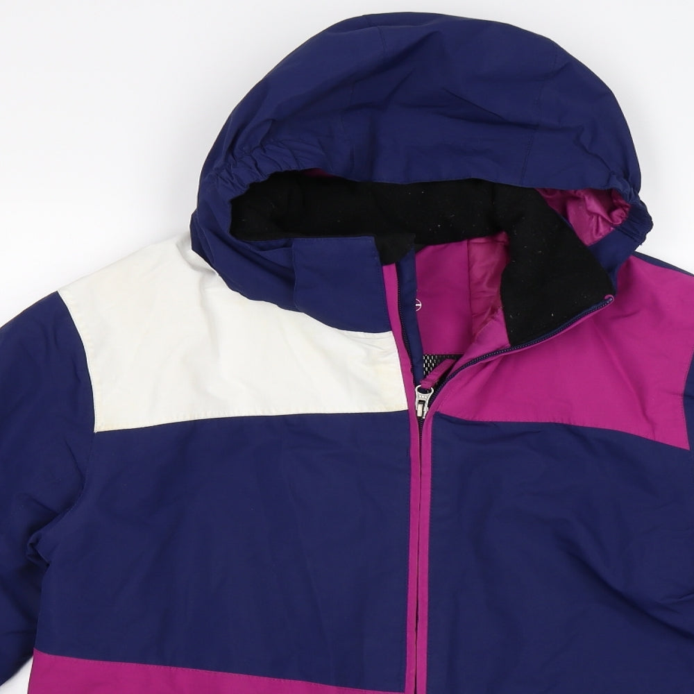 Crane Womens Purple Striped  Rain Coat Coat Size 16