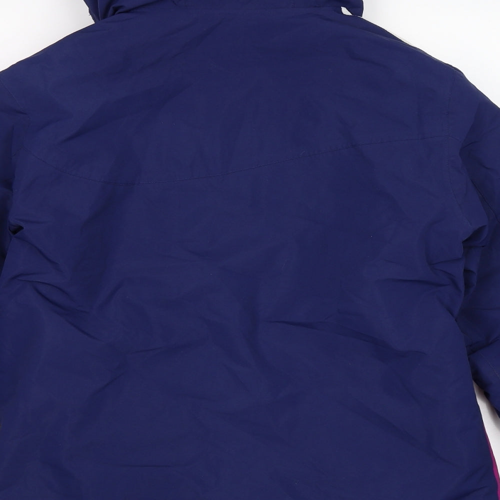 Crane Womens Purple Striped  Rain Coat Coat Size 16