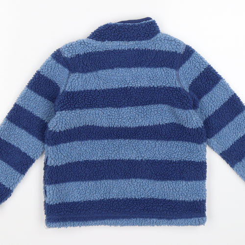 John Lewis Boys Blue Striped Fleece Pullover Jumper Size 2 Years