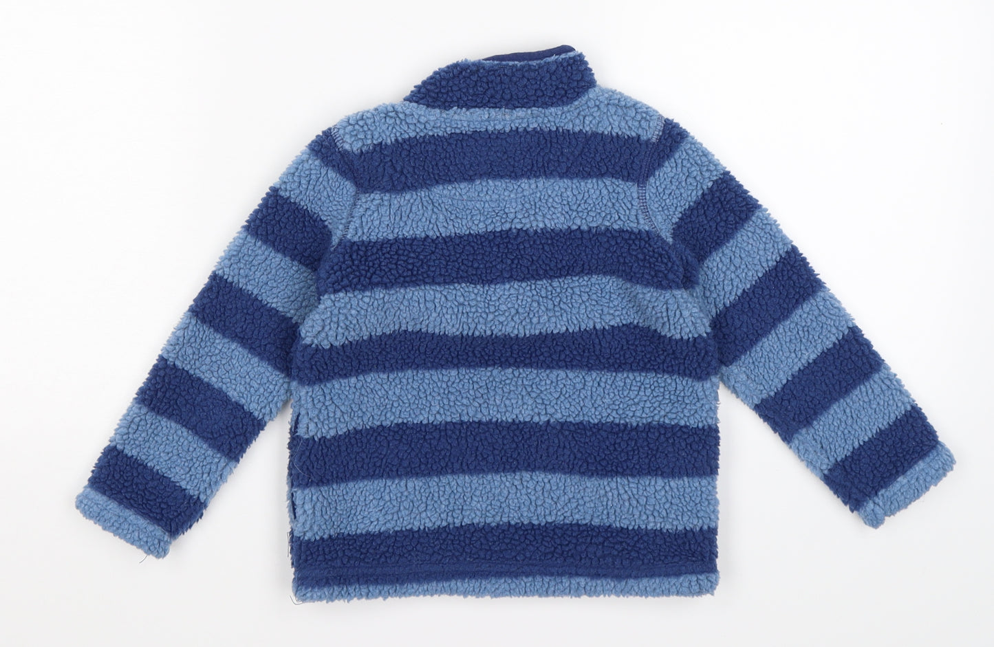 John Lewis Boys Blue Striped Fleece Pullover Jumper Size 2 Years