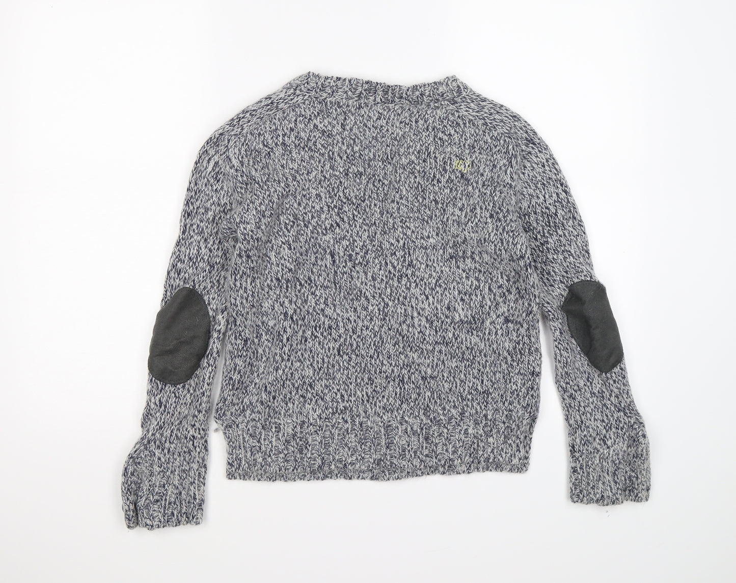 i loovve Womens Blue  Knit Pullover Jumper Size M  - elbow pads