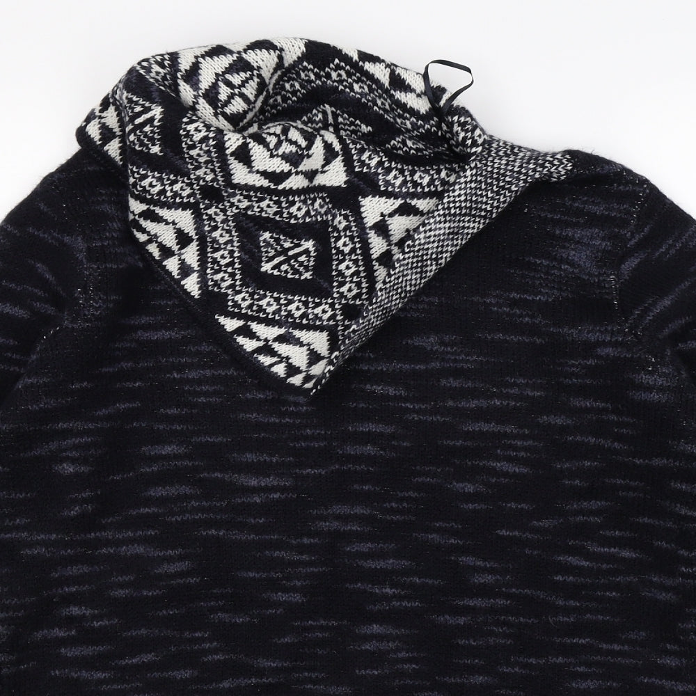 George Womens Blue Fair Isle Knit Jumper Dress  Size 10