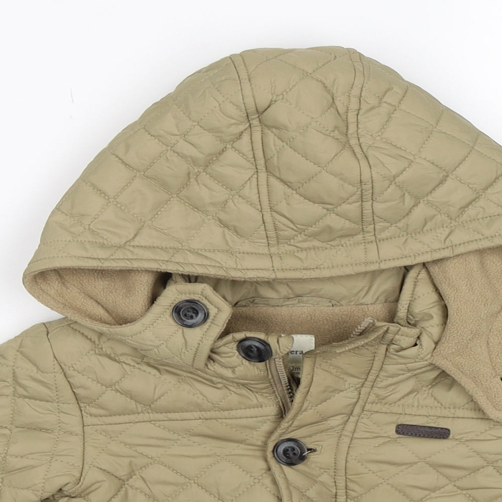 Sfera Baby Beige   Quilted Jacket Size 6-9 Months  - fleece lined