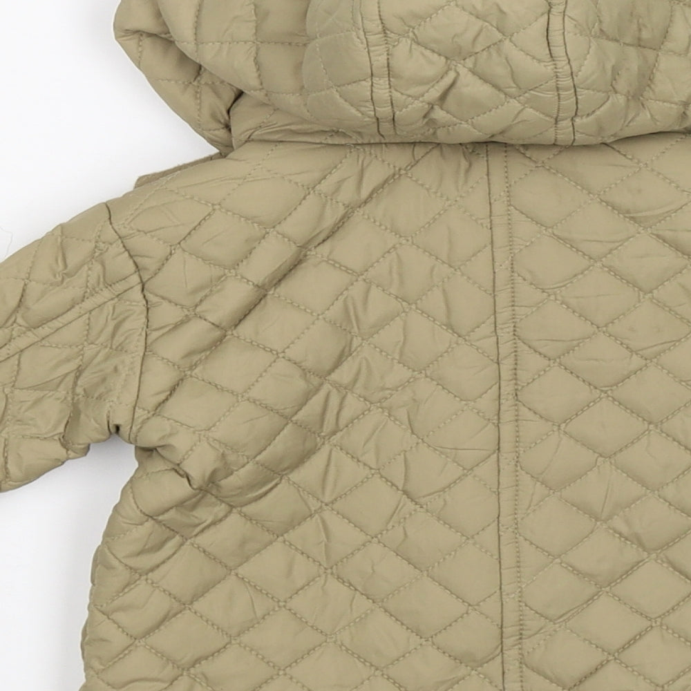 Sfera Baby Beige   Quilted Jacket Size 6-9 Months  - fleece lined