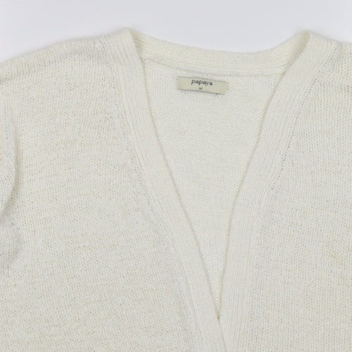 Papaya Womens Ivory  Crochet Cardigan Jumper Size M