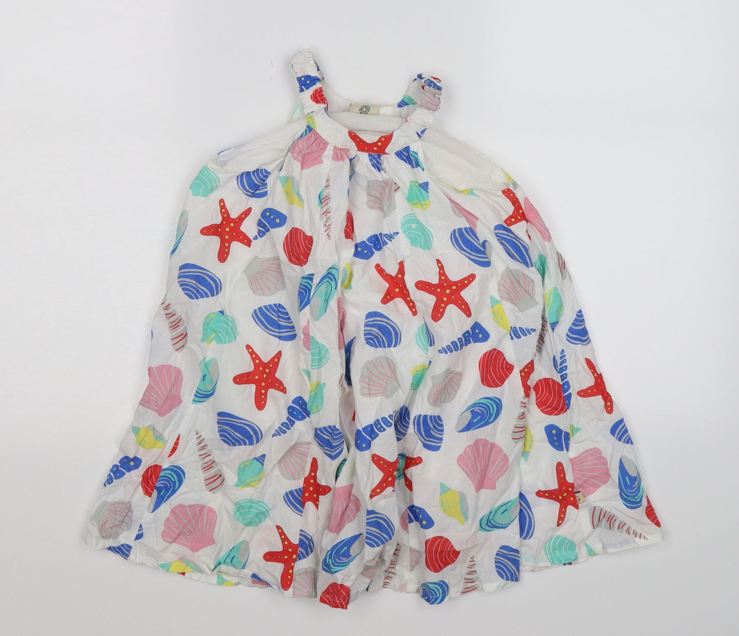 Frugi Girls White   A-Line  Size 4-5 Years  - sea shells