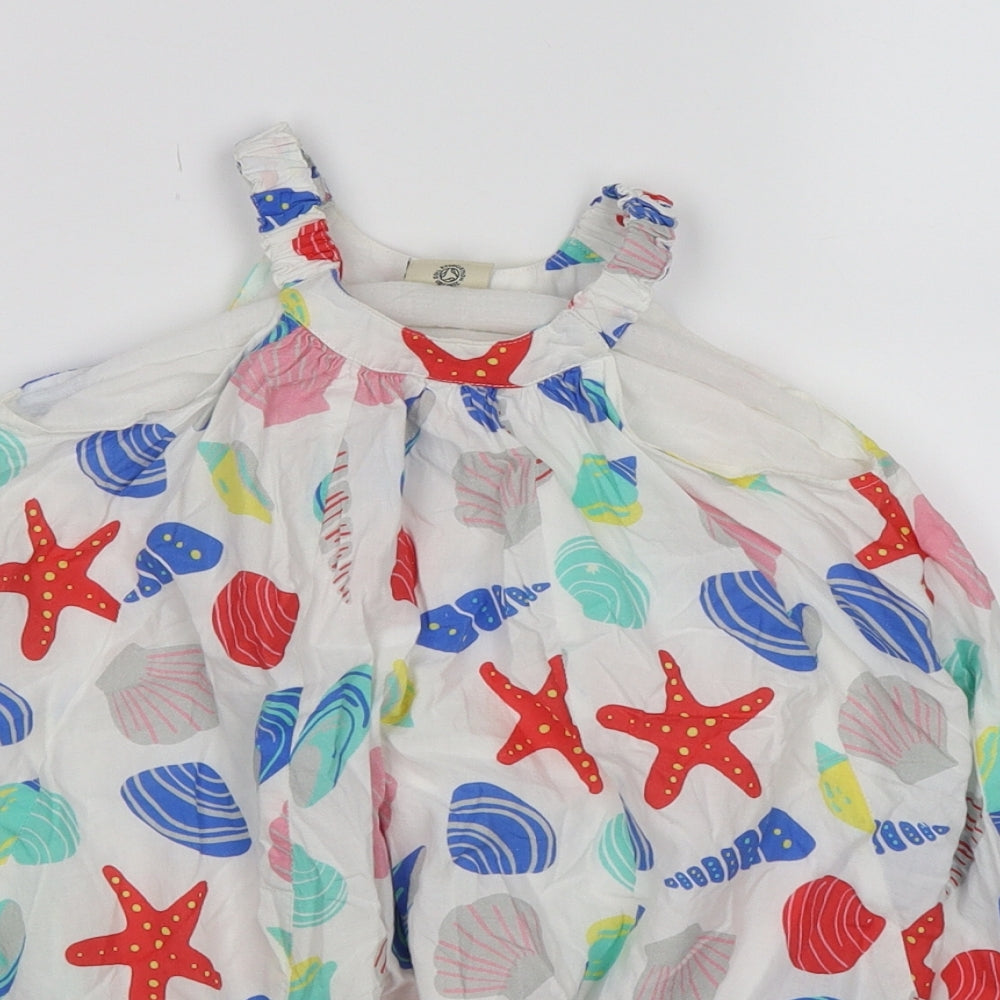 Frugi Girls White   A-Line  Size 4-5 Years  - sea shells