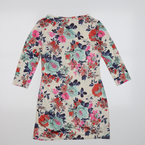 Atmosphere Womens Ivory Floral Satin Bodycon  Size 8
