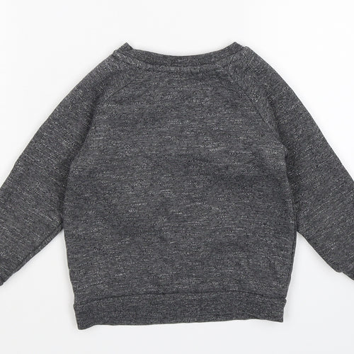 Primark Boys Grey  Jersey Pullover Jumper Size 9-12 Months  - cool dude