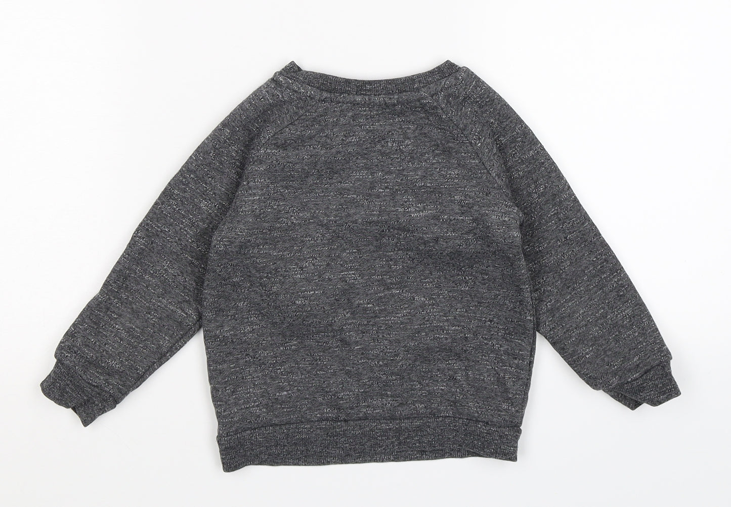 Primark Boys Grey  Jersey Pullover Jumper Size 9-12 Months  - cool dude
