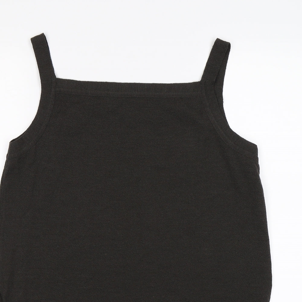 crea Womens Brown  Knit Basic Tank Size L