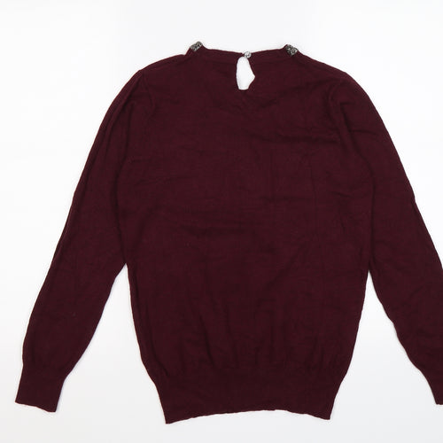 artmosphere Womens Red  Knit Pullover Jumper Size 12  - Burgundy