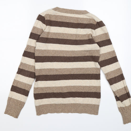 Gap Womens Brown Striped Knit Pullover Jumper Size S