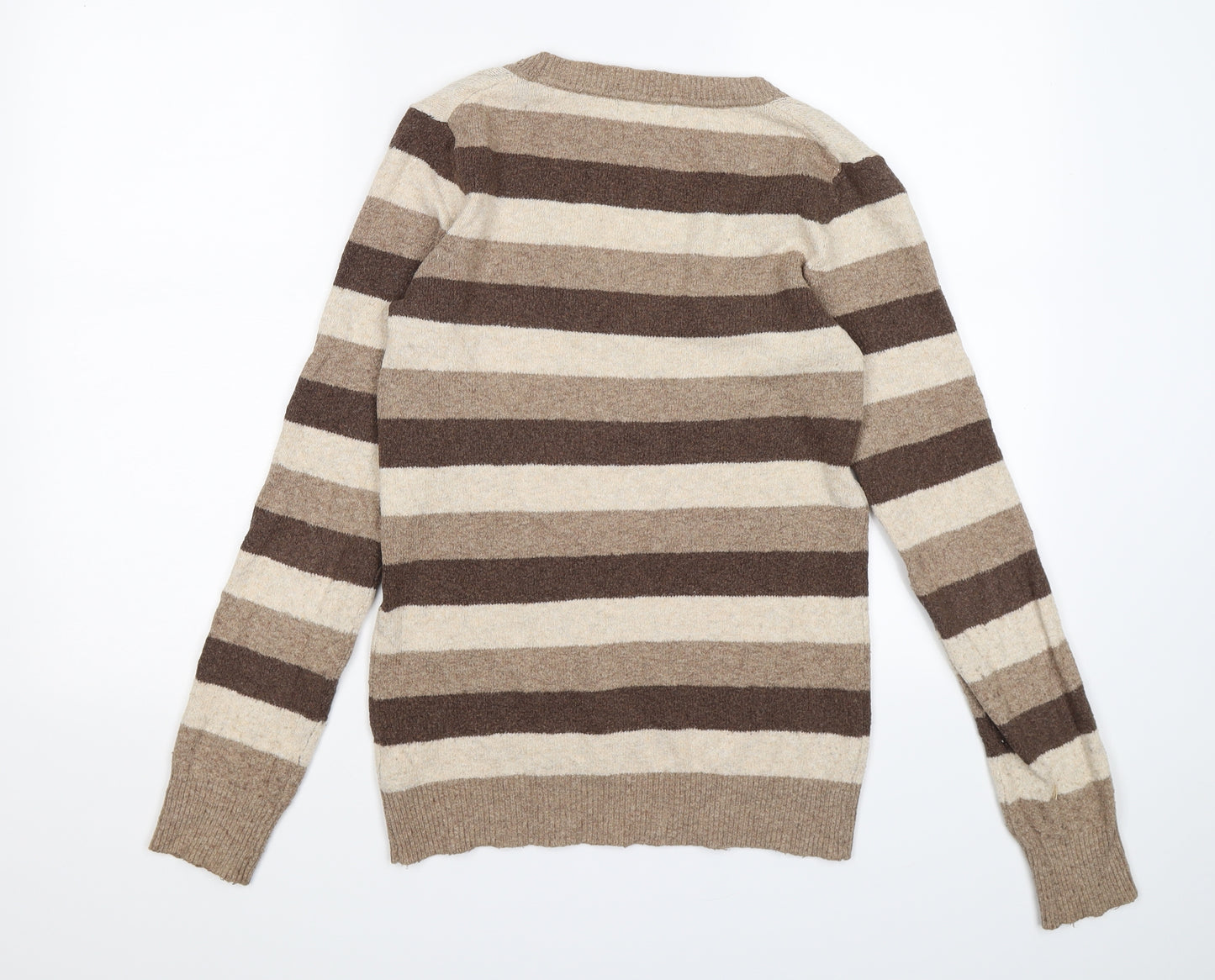 Gap Womens Brown Striped Knit Pullover Jumper Size S